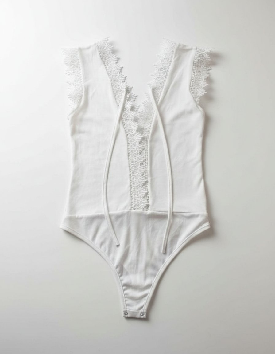 T shirt blanc avec dentelle 