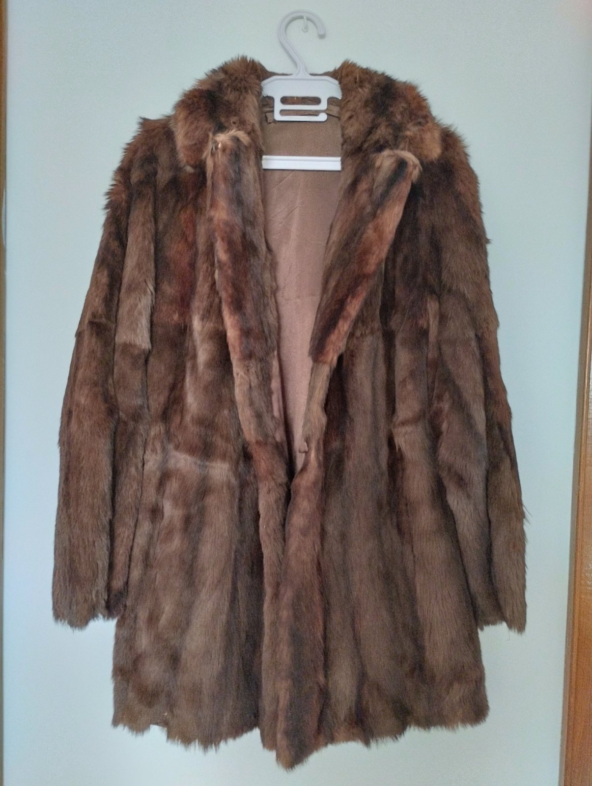 Veste en fourrure véritable marron 42/44