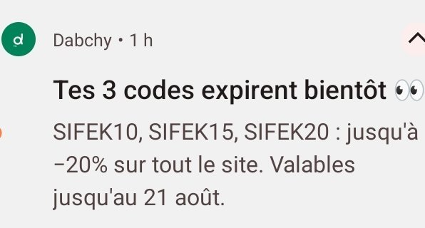20% jusqu'à 21 Août 🎁