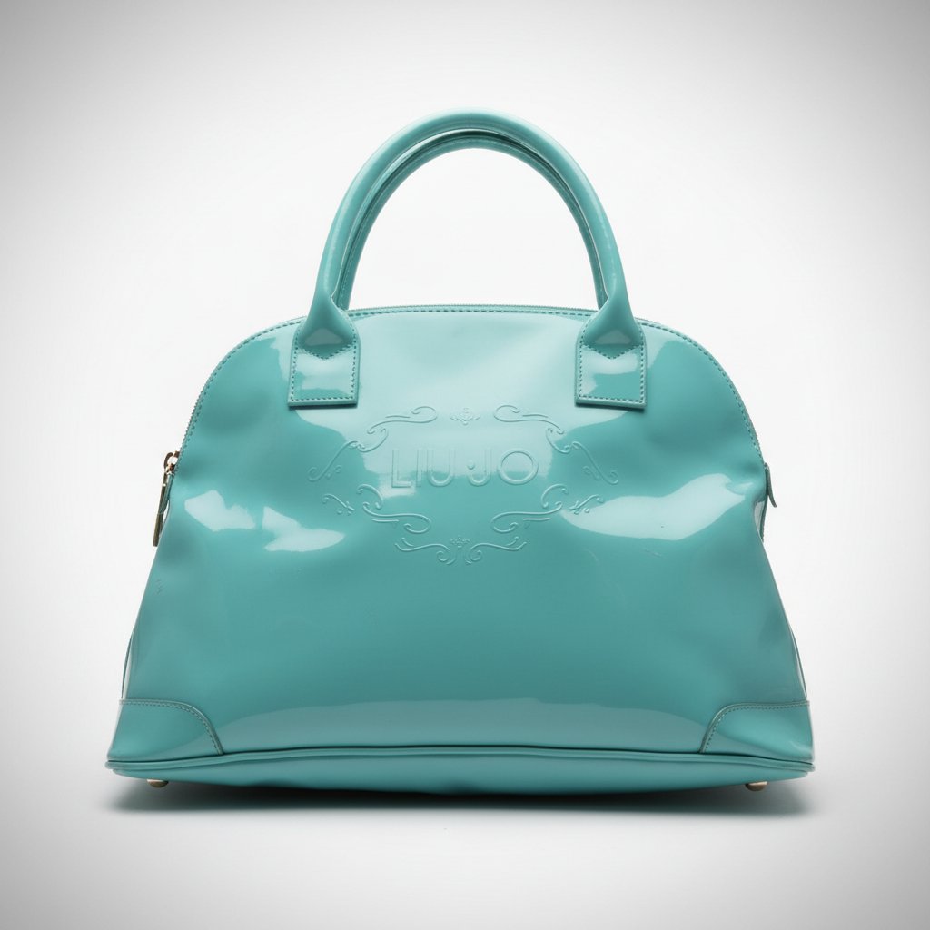 Sac Liu Jo en cuir vernis vert turquoise 