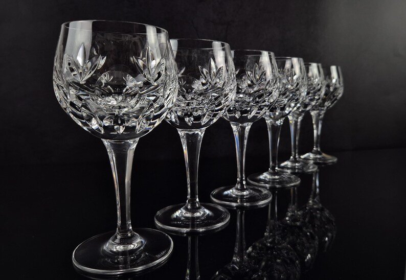 6 verres en cristal 