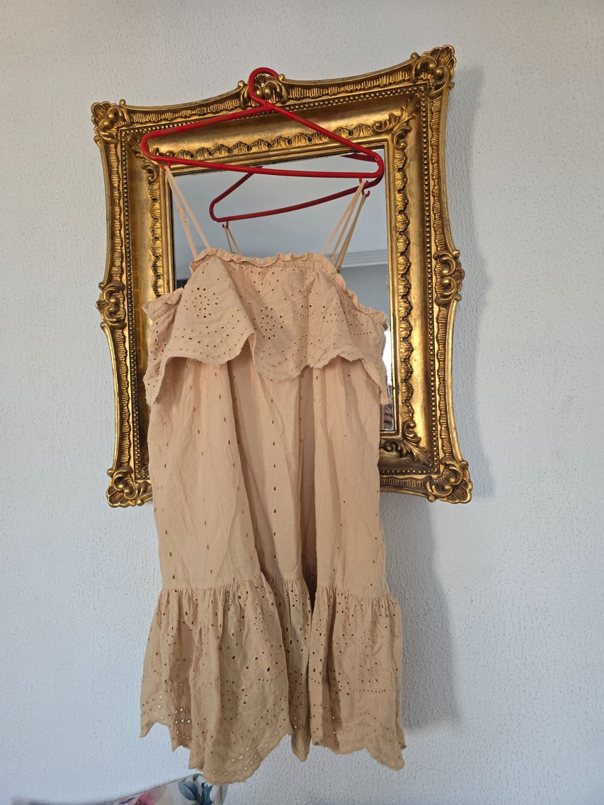 Robe d'été bohème beige 