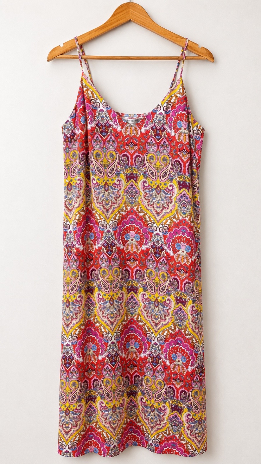Robe Longue Fluide à Imprimé Oriental Coloré