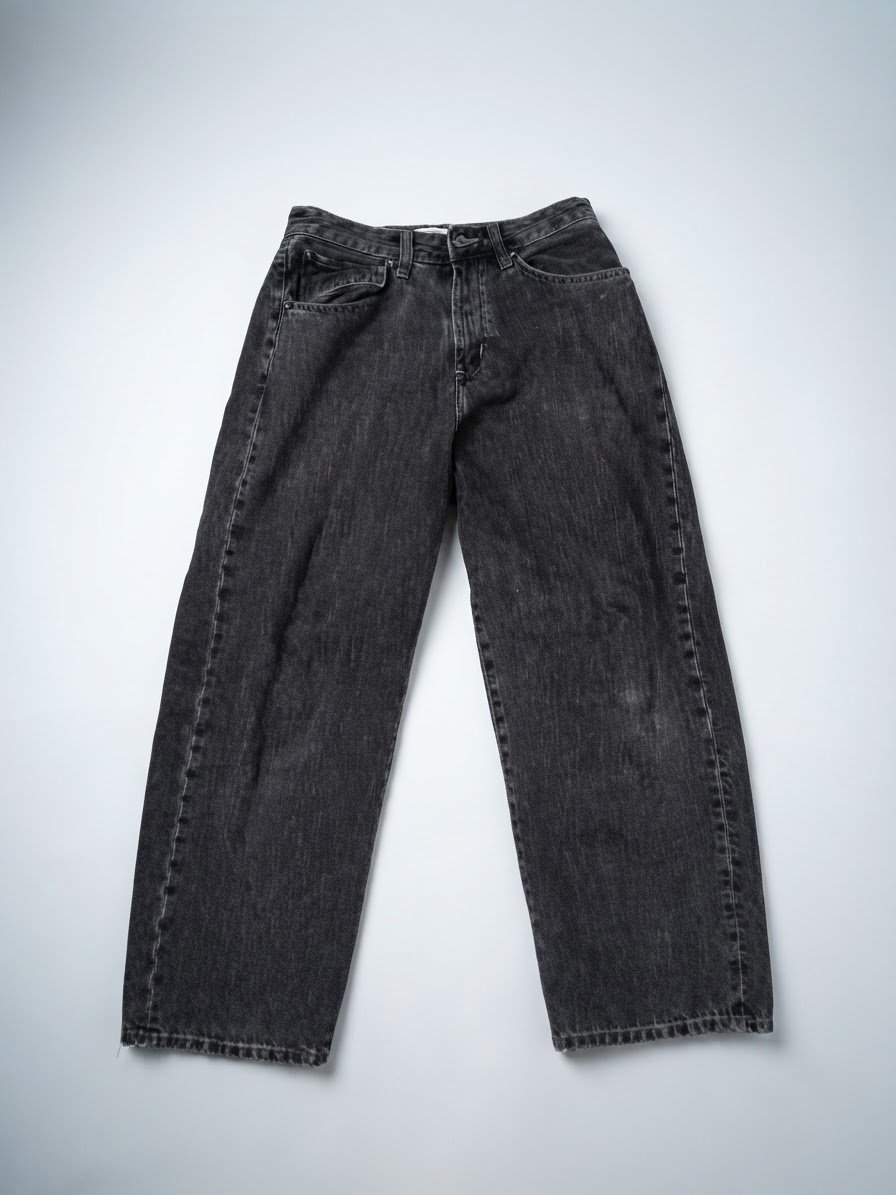 Jean loose baggy noir pull and bear homme