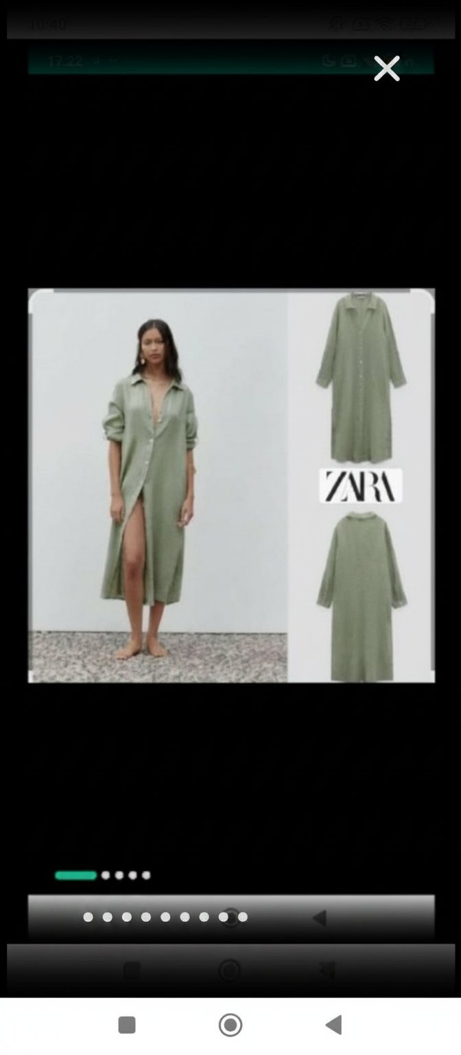 Robe chemise lin zara