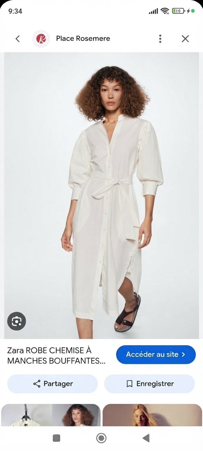 Robe chemise zara