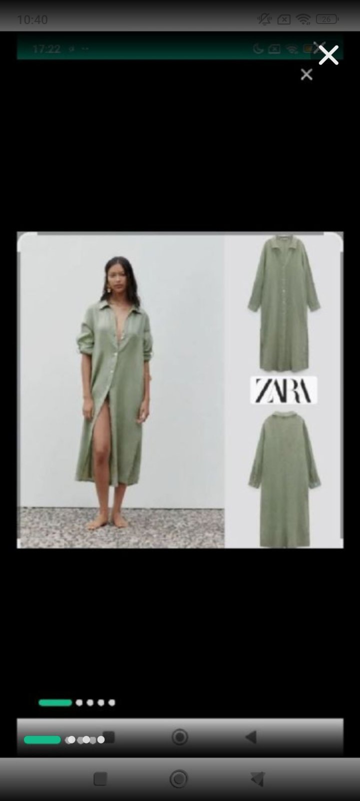 Robe chemise zara lin