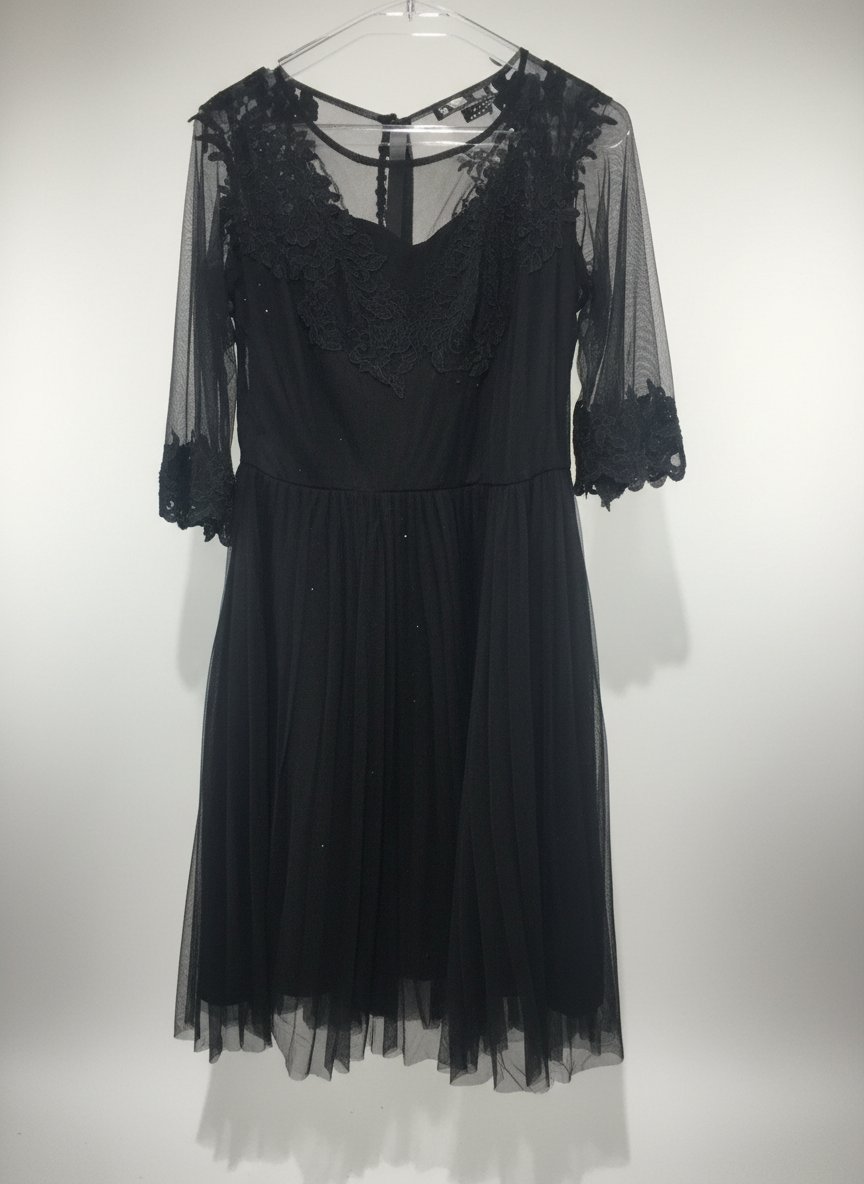 Robe noir soirée très chic et confortable 