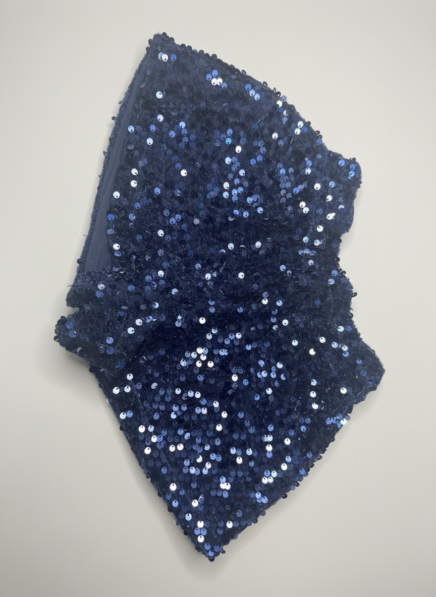 Short sequin bleu marine pour fillette de 4 ans 