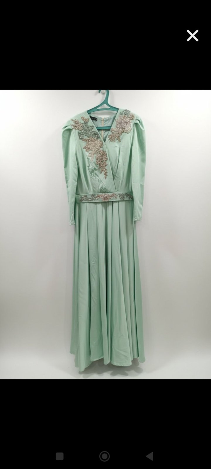 Robe bleu vert 