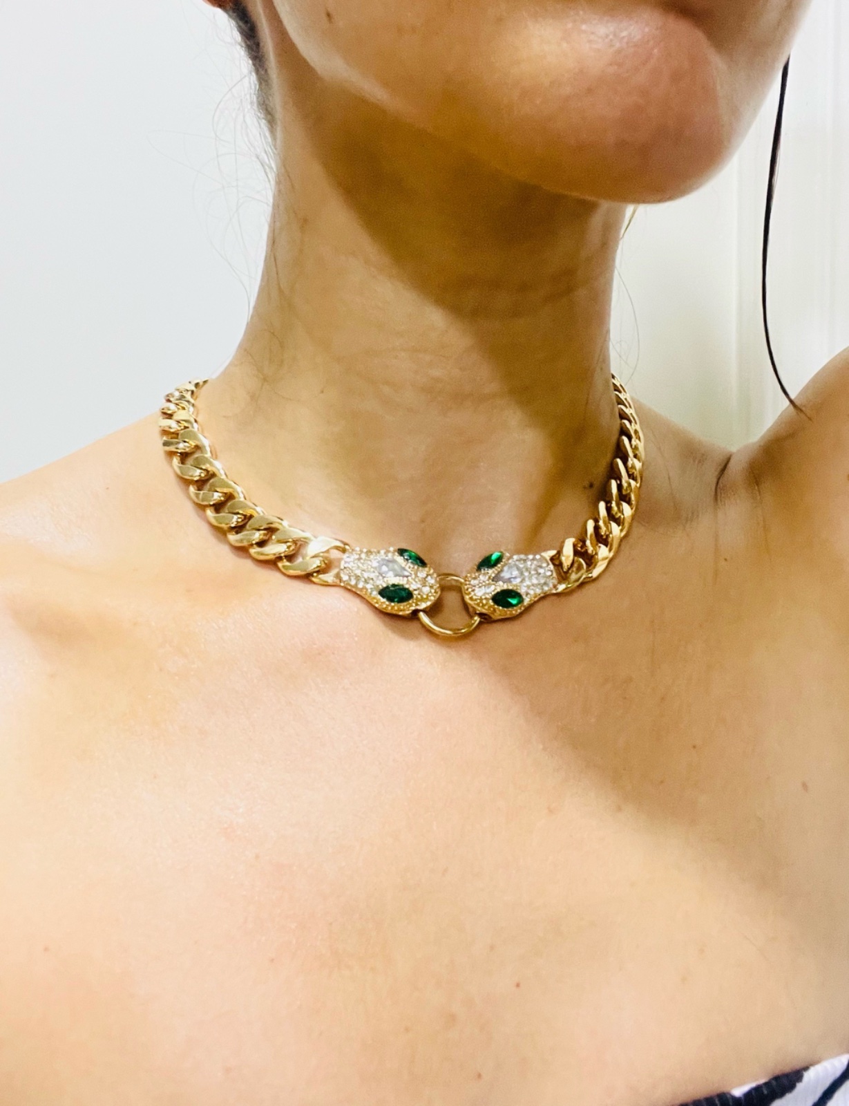 Collier sepent doré