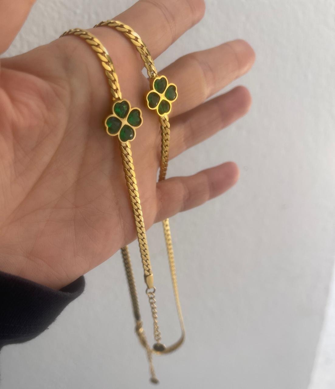 Parure collier et bracelet acier inoxydable 