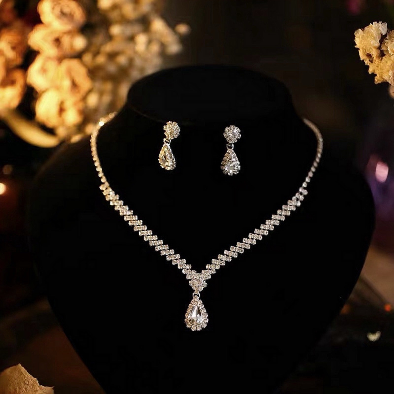 Magnifique parure dorée mariage