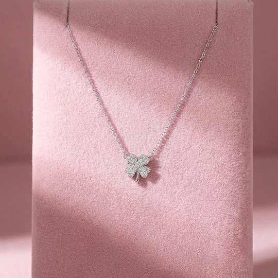 Collier trèfle acier inoxydable