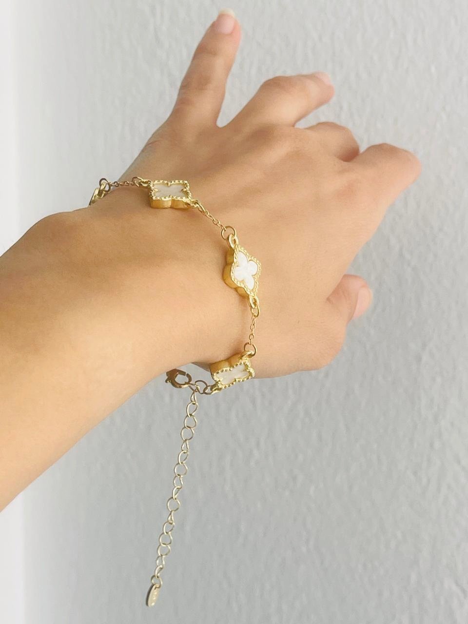 Bracelet trèfle acier inoxydable 