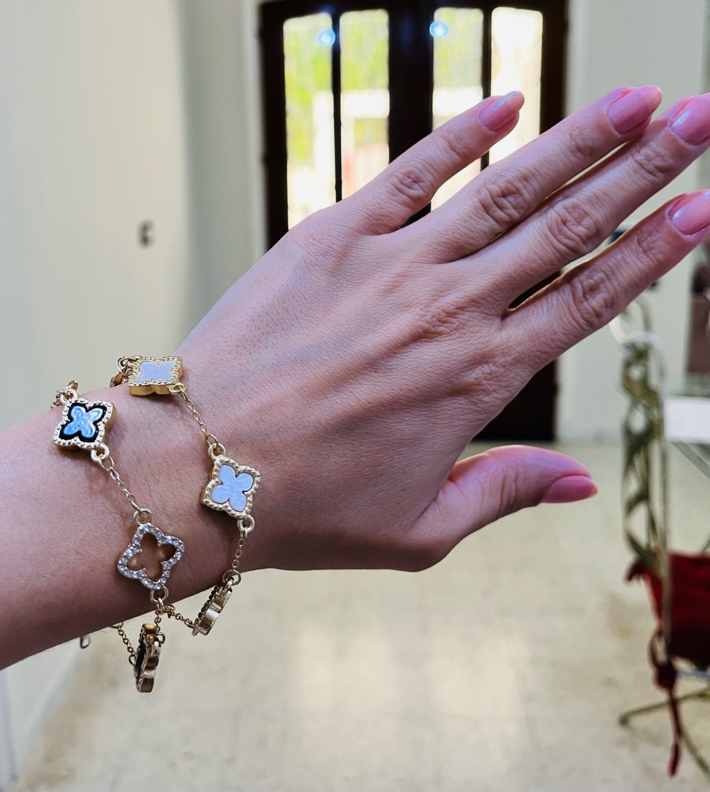 Lot de deux bracelets trèfle