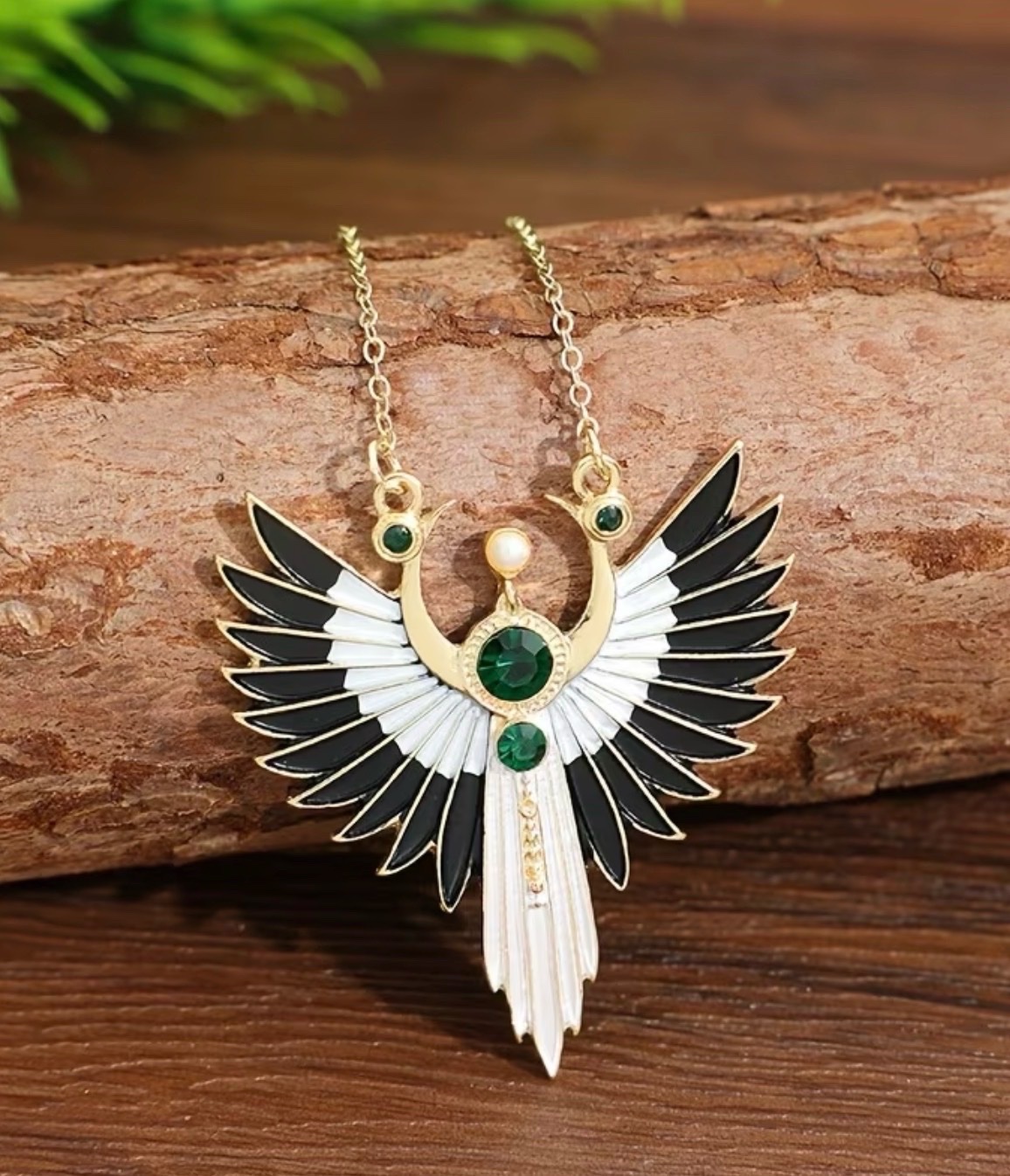 Collier ailes de phénix style vintage