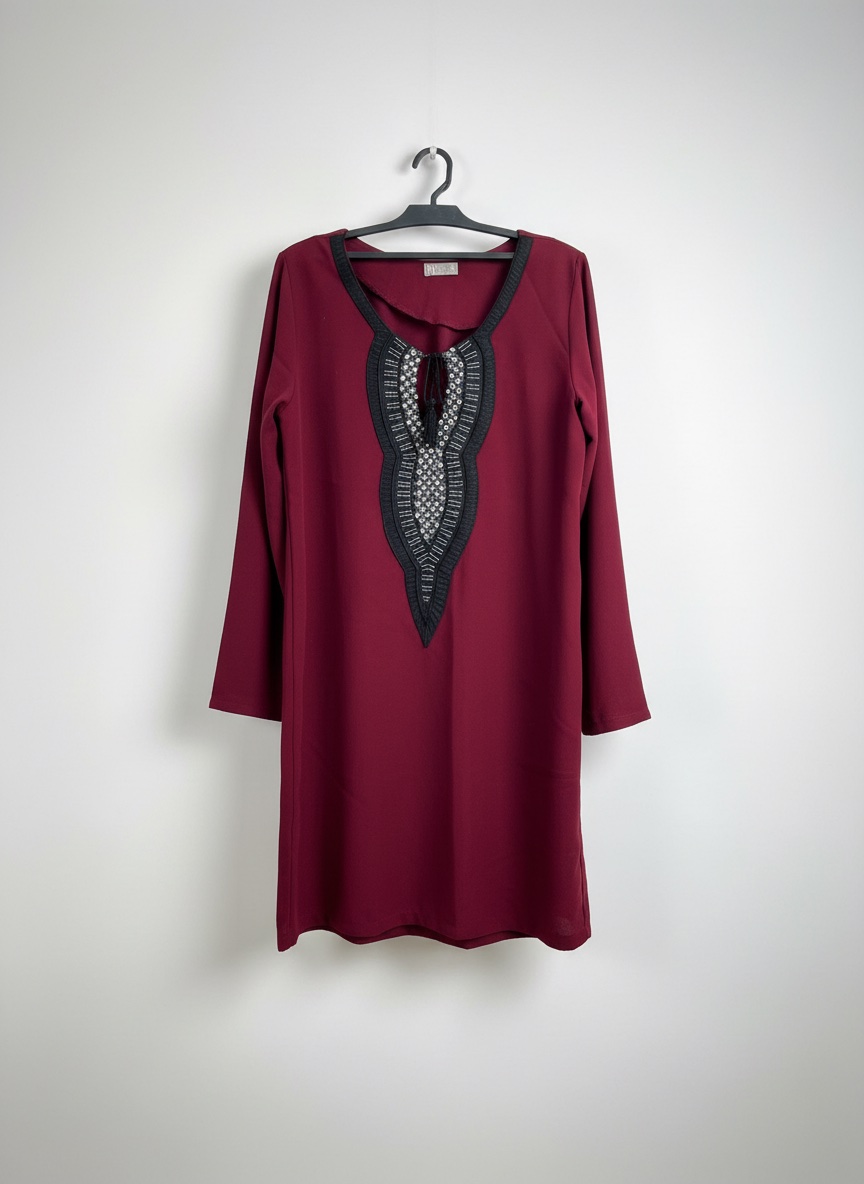 ✨ Robe / Tunique orientale bordeaux (Taille XL - New Port)