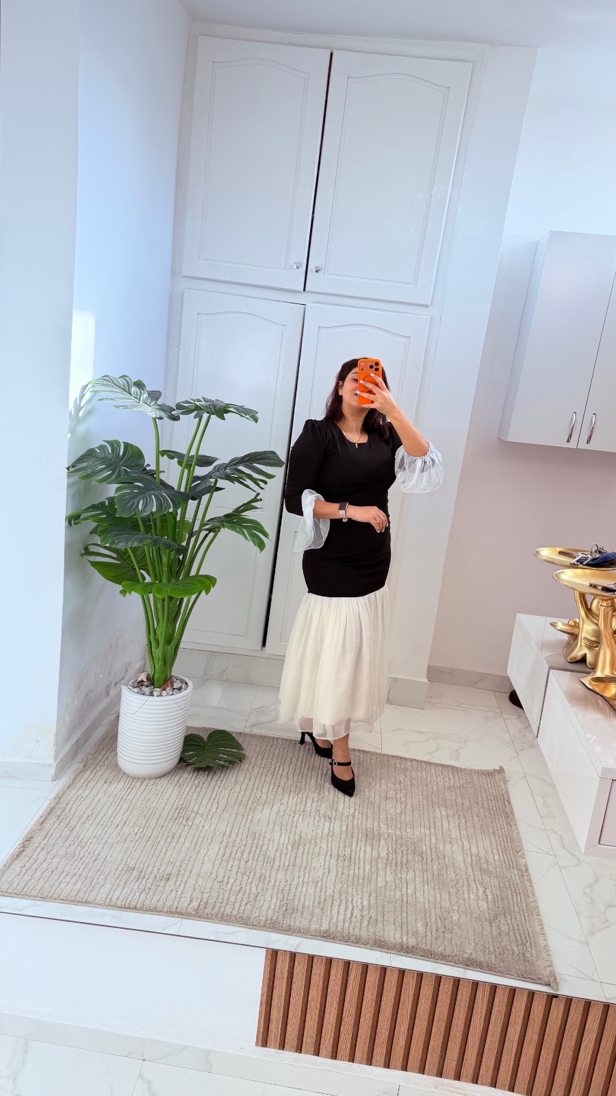 Robe noir et blanc 