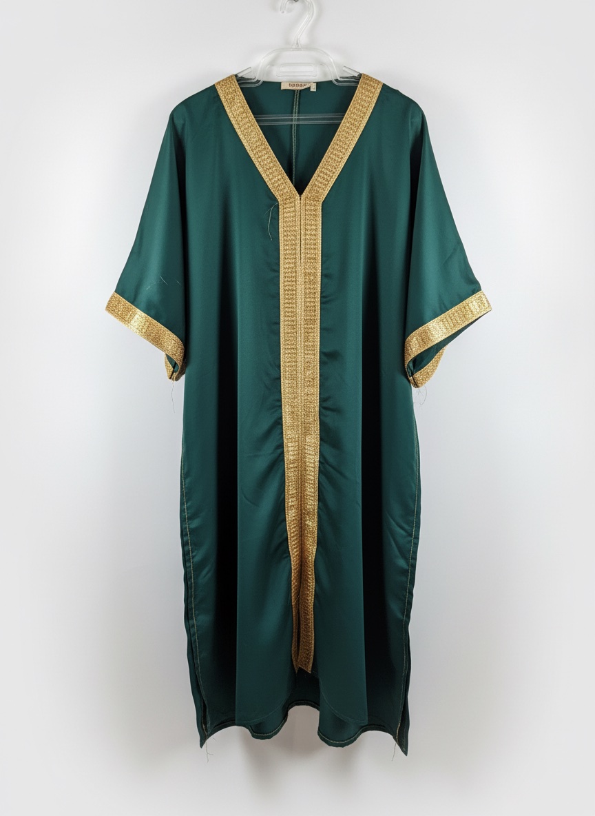 Robe vert , robe effet satiné