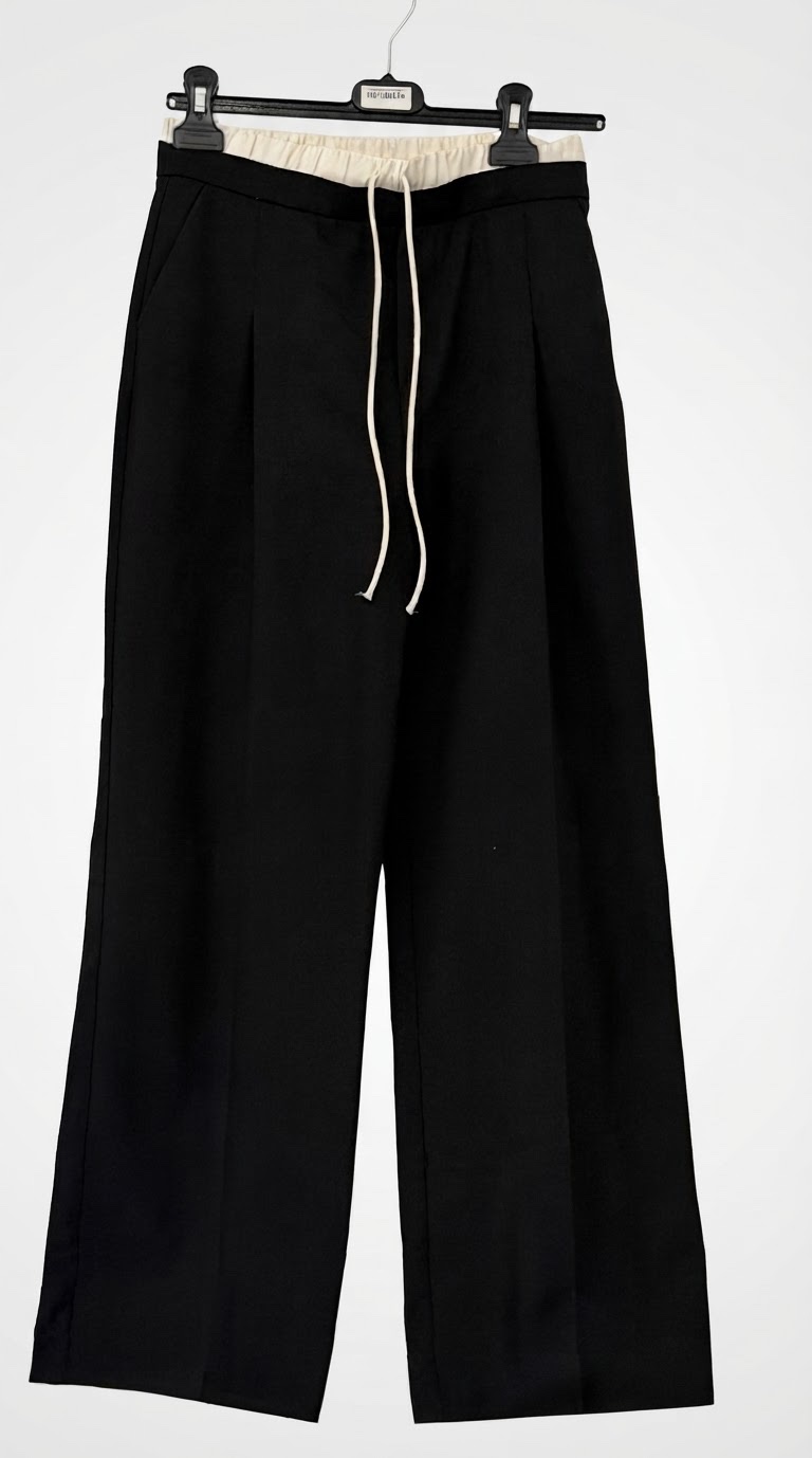 Pantalon large noir 36/38