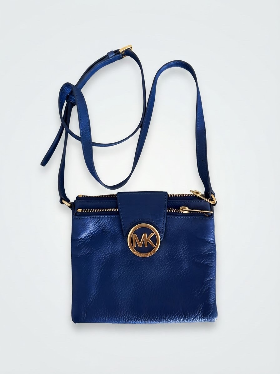 Sac bandoulière Michael Kors en cuir bleu roi