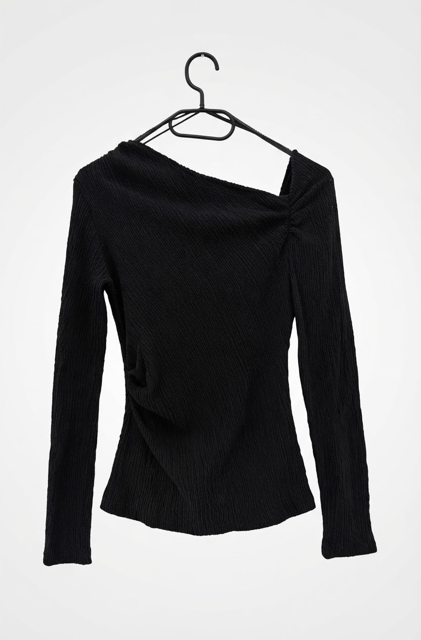 Top asymétrique noir Zara