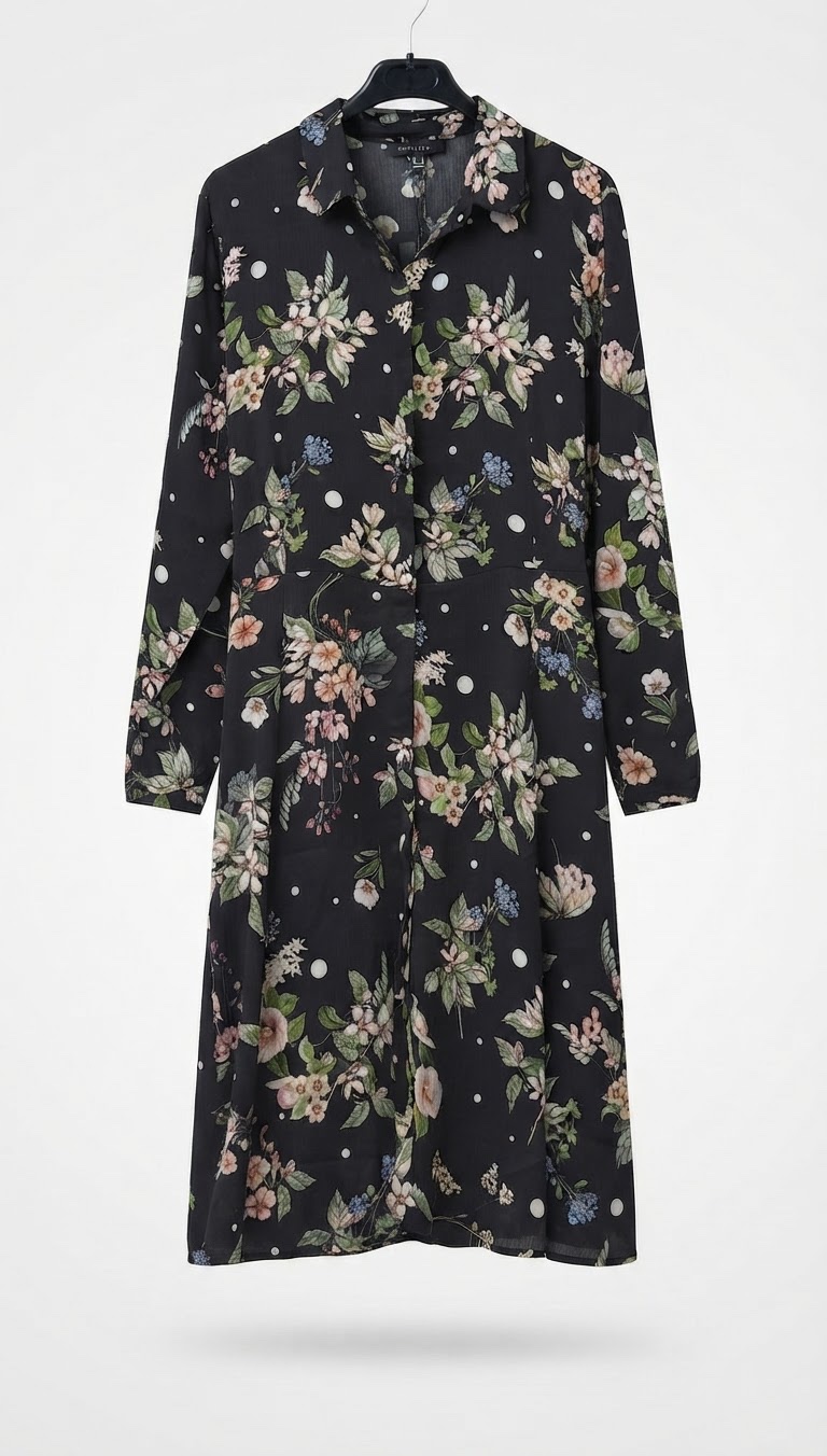 Robe longue fleurie Cortefiel 
