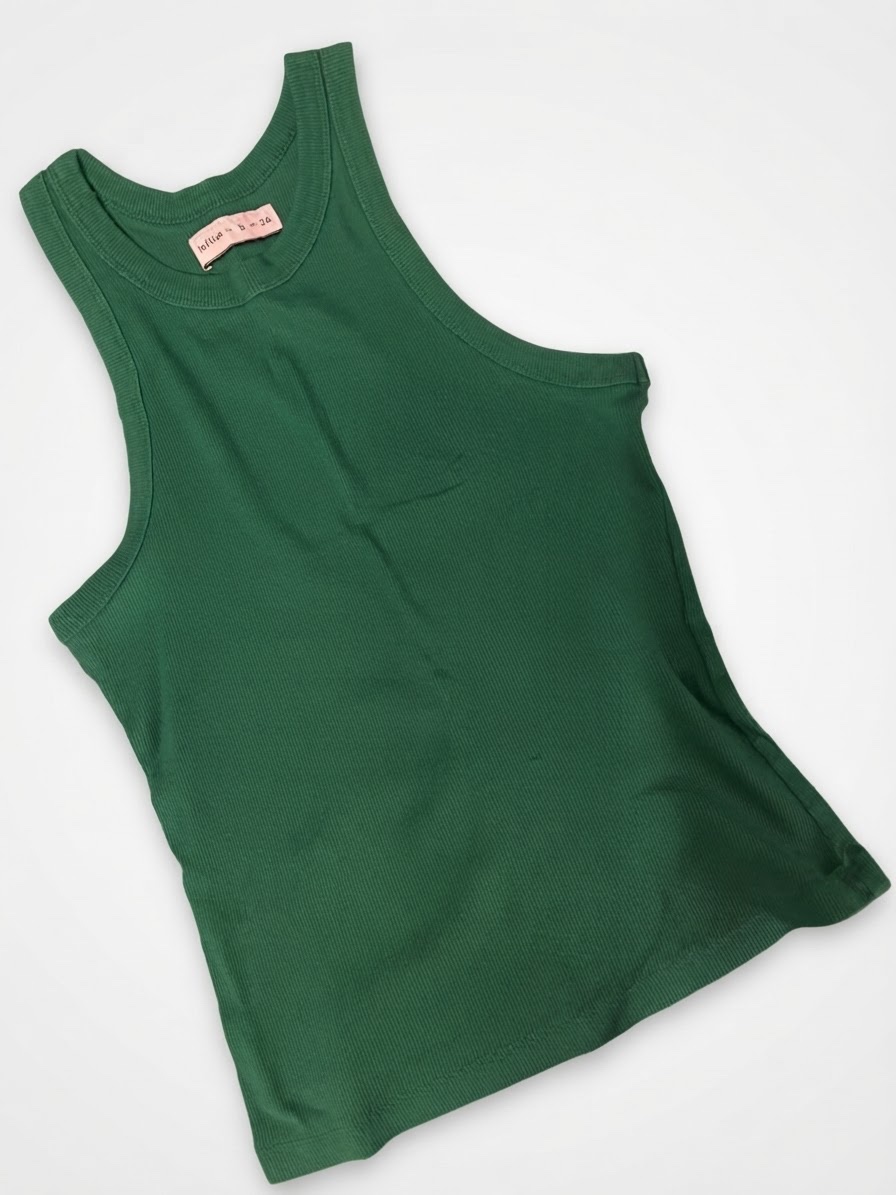 Pull tank top vert coton