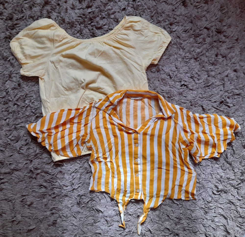 lot de 2 t-shirts jaunes 