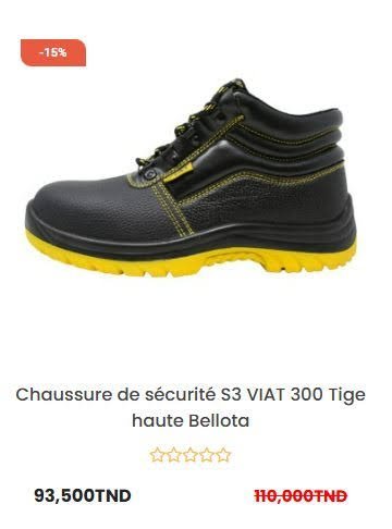 Chaussure homme sécurité 