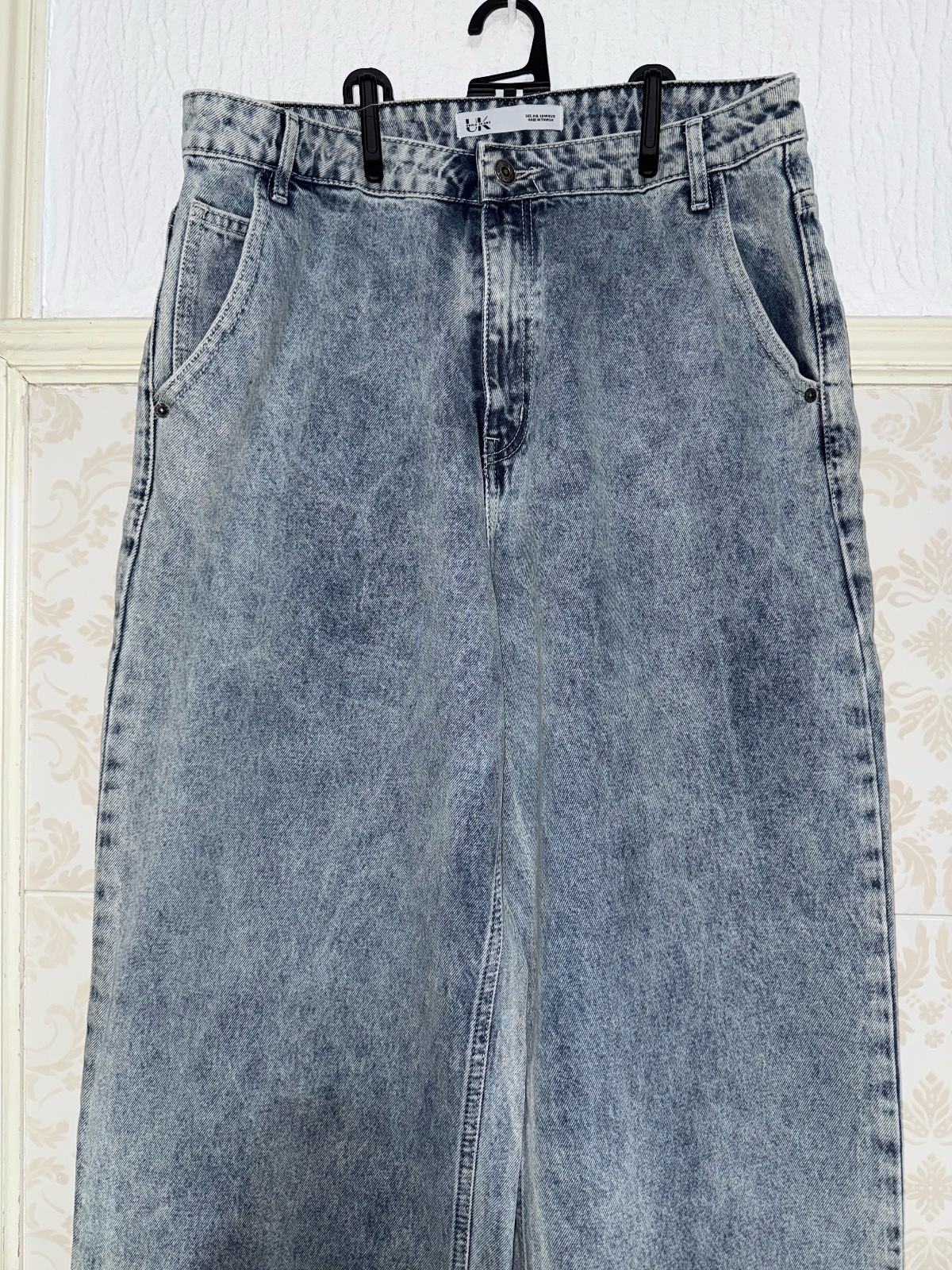 Pantalon jean baggy washed effect (unika jeans)