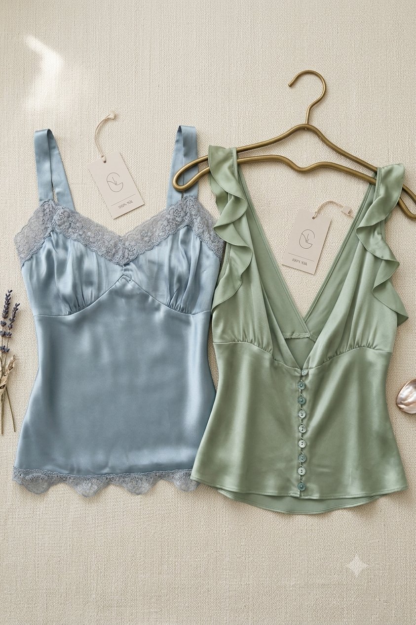 Pack 2 haut en satin 
