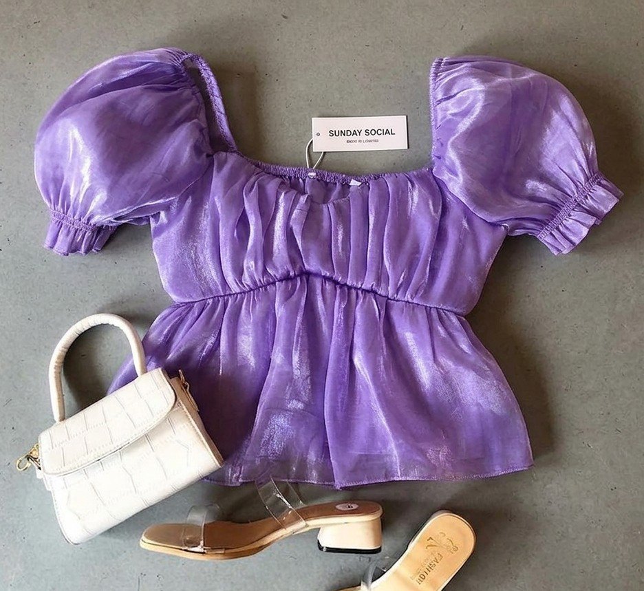 Haut violet organza 