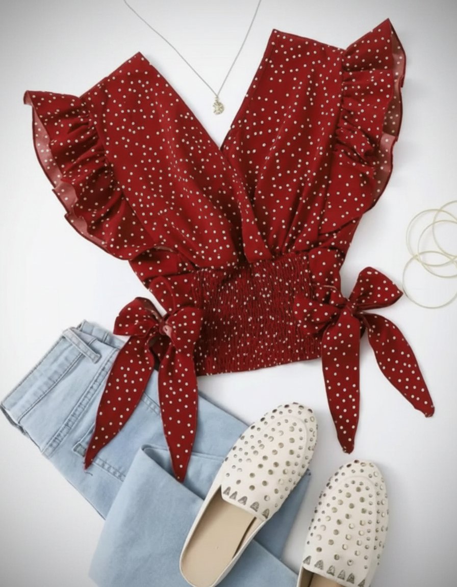 SHEIN top à pois 