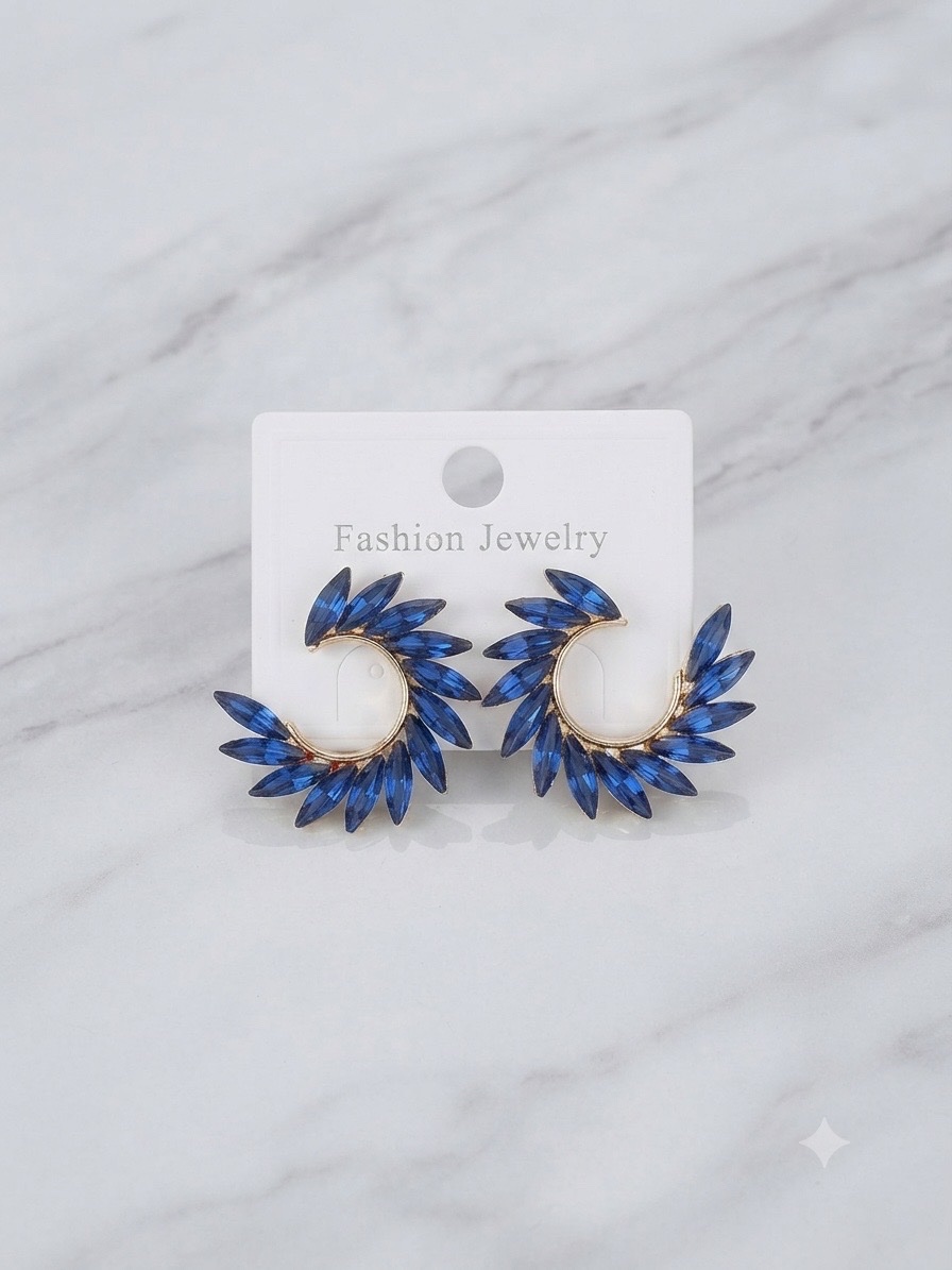 Boucles d’oreilles bleues élégantes 💙