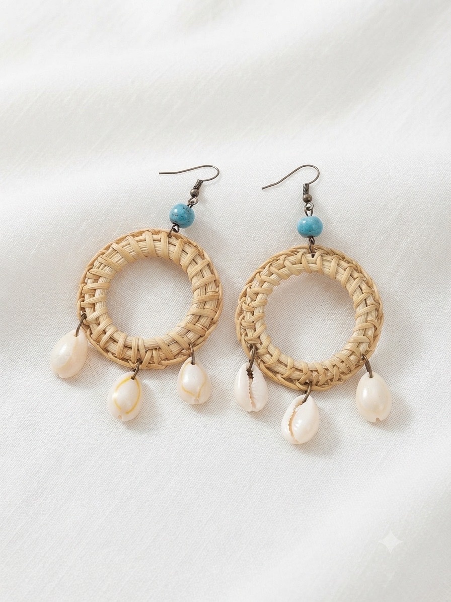 Boucles d’oreilles bohème coquillages 