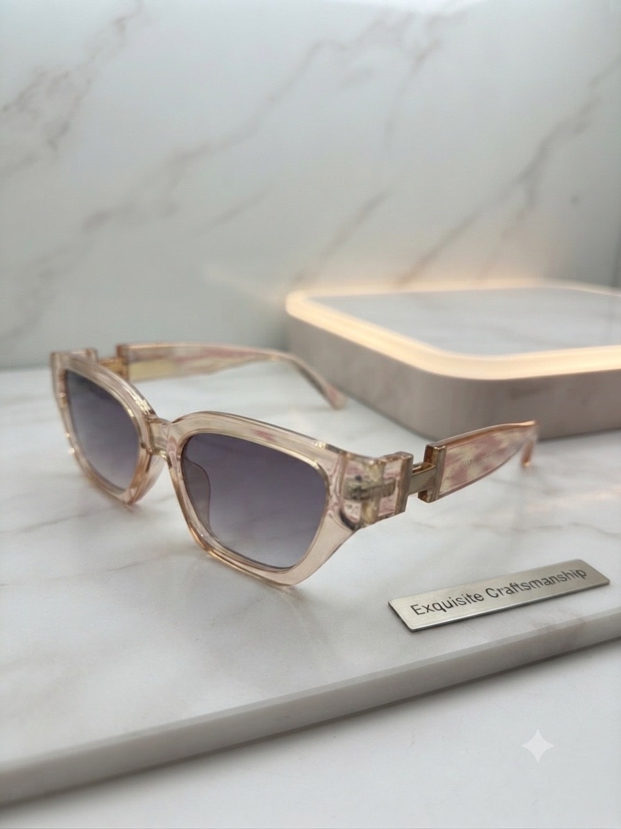 Lunettes de soleil transparentes rose tendance 🌸