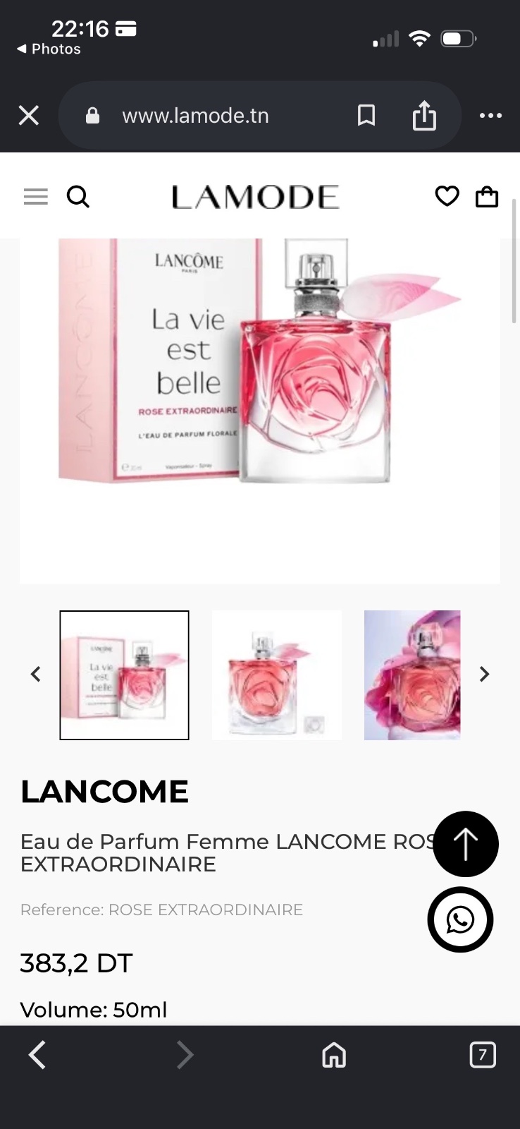 Parfum tres peu utiliser 