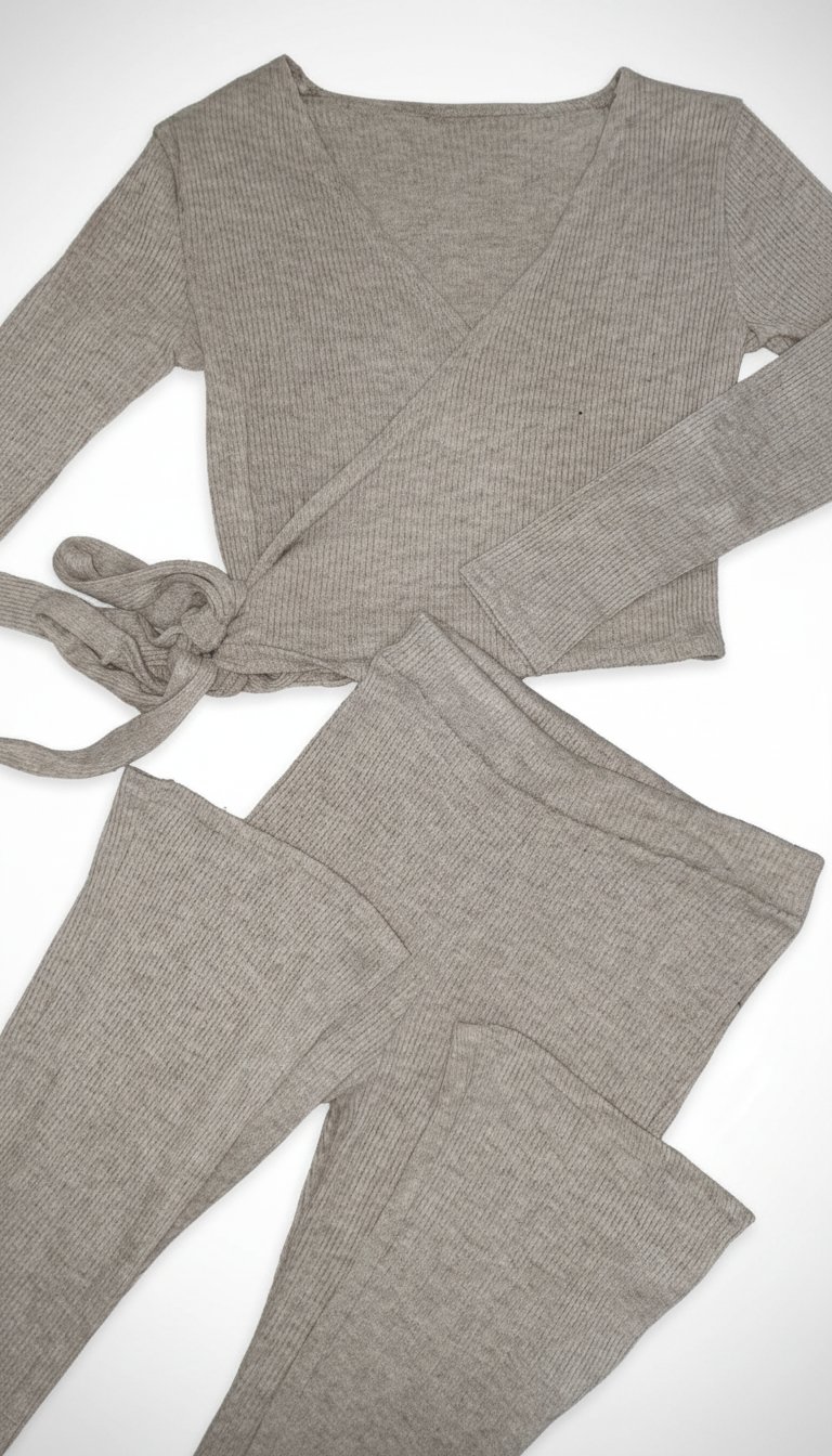 Set top et pantalon patte d'éléphant taille s