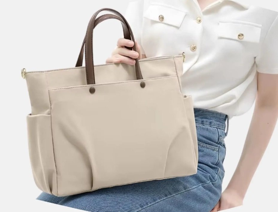 Sac beige et marron 