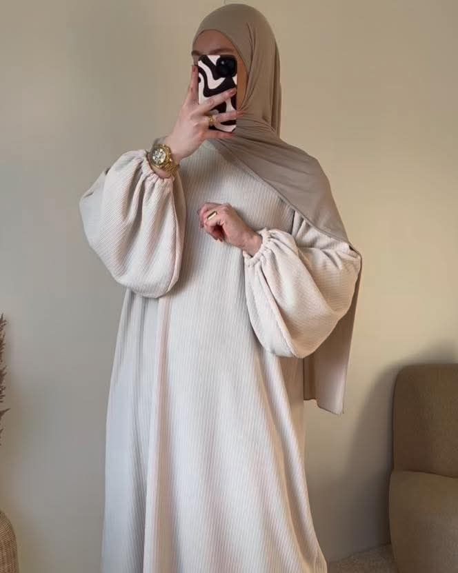 Robe oversized blanc cassé beige 