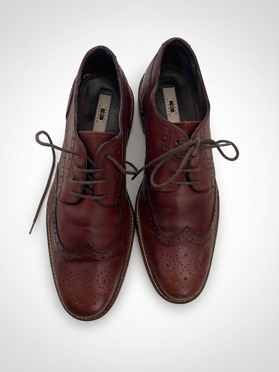 Chaussures Joseph Abboud Richelieu Brogues en Cuir Italien, Pointure 44