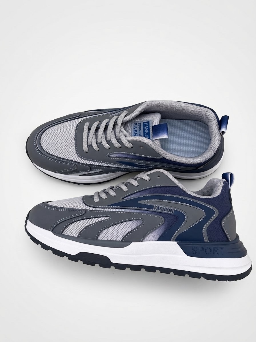Baskets sport – Gris & Bleu marine