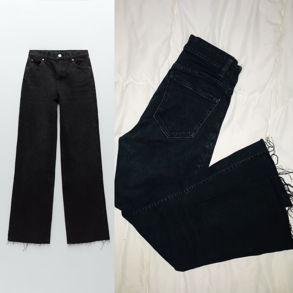 jean cargo noir zara