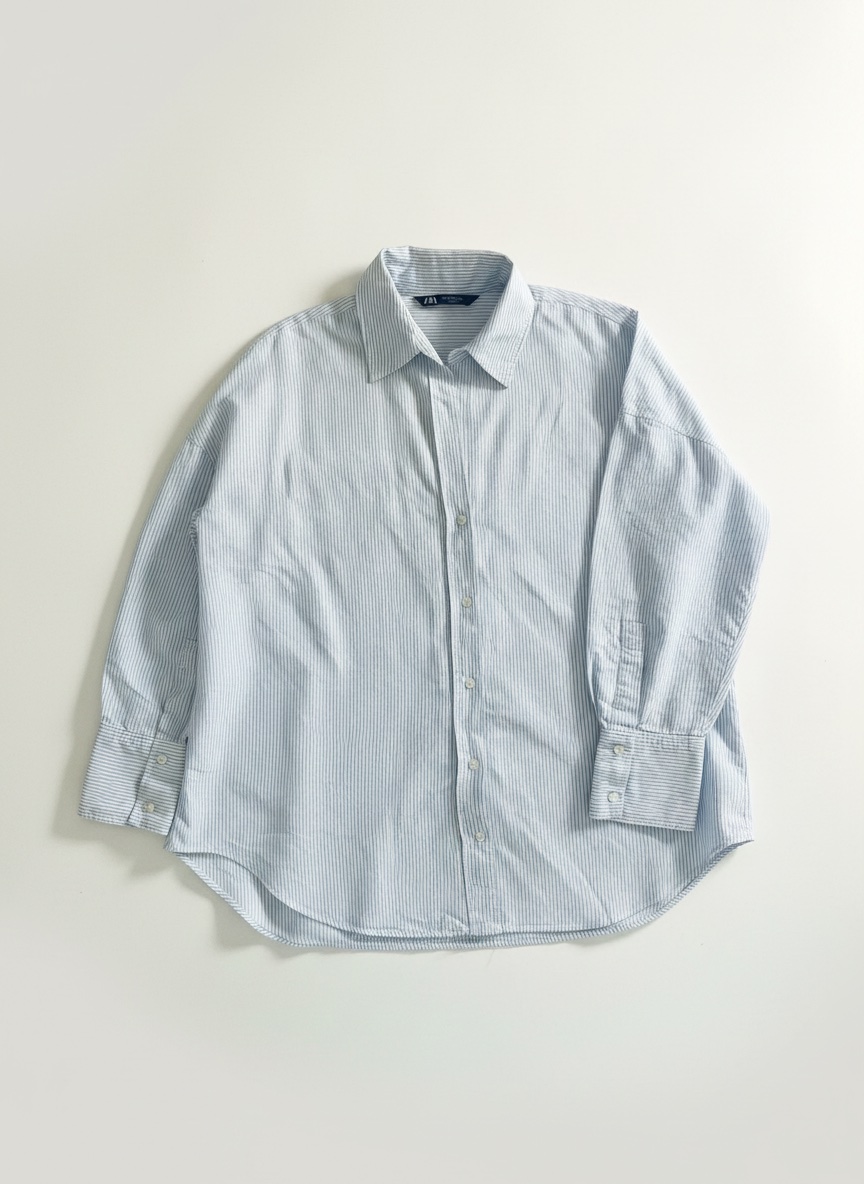     Chemise Zara oversize bleu ciel