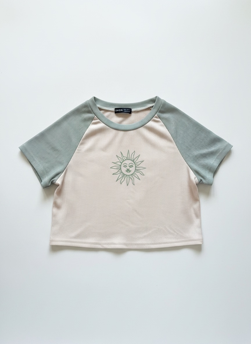 Crop top SHEIN imprimé soleil 🌞