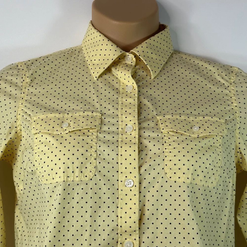 Chemise jaune a pois en cotoon