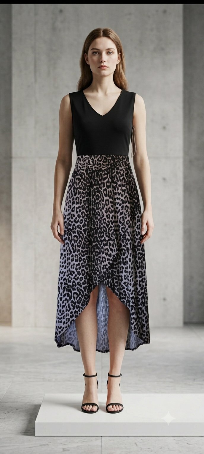 Robe sans manches tigre