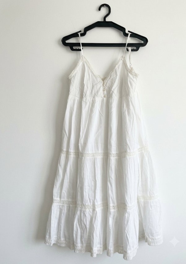 Robe blanche H&M avec dentelle